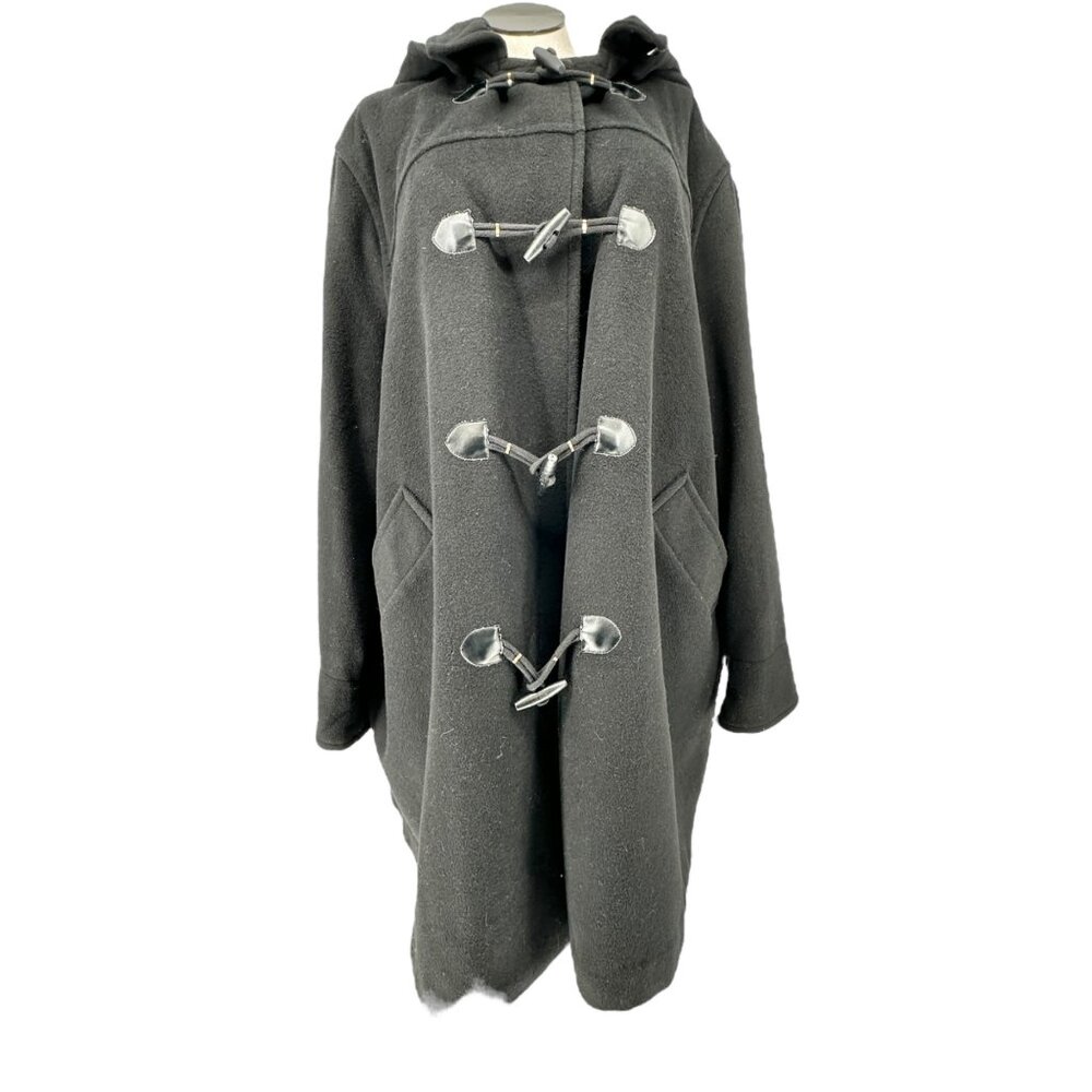 Jessica London Winter Coat Womens 26T Wool Blend Toggle Closure Removable Hood